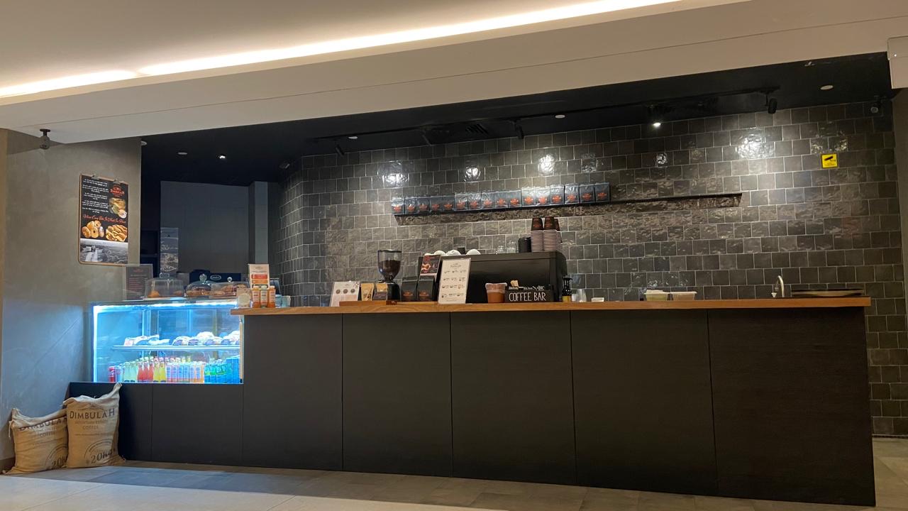 One person attending the Dimbulah Cafe Raffles Place on a Monday morning